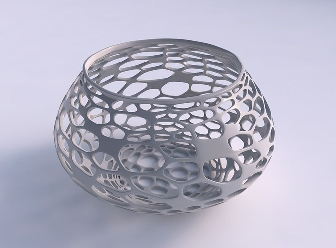 Bowl squeezed twisted with twisted organic lattice 2