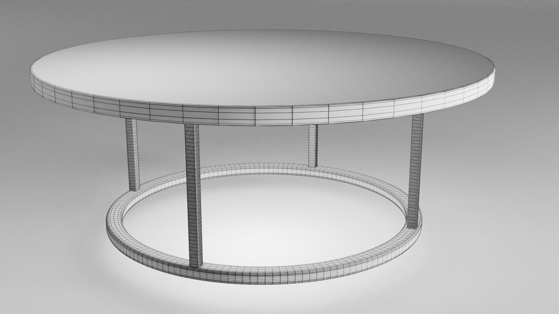 Marble Table Free 3D model_7