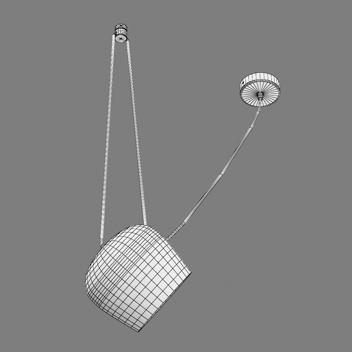 727113 Omega Lightstar chandelier hanging 3D model_4