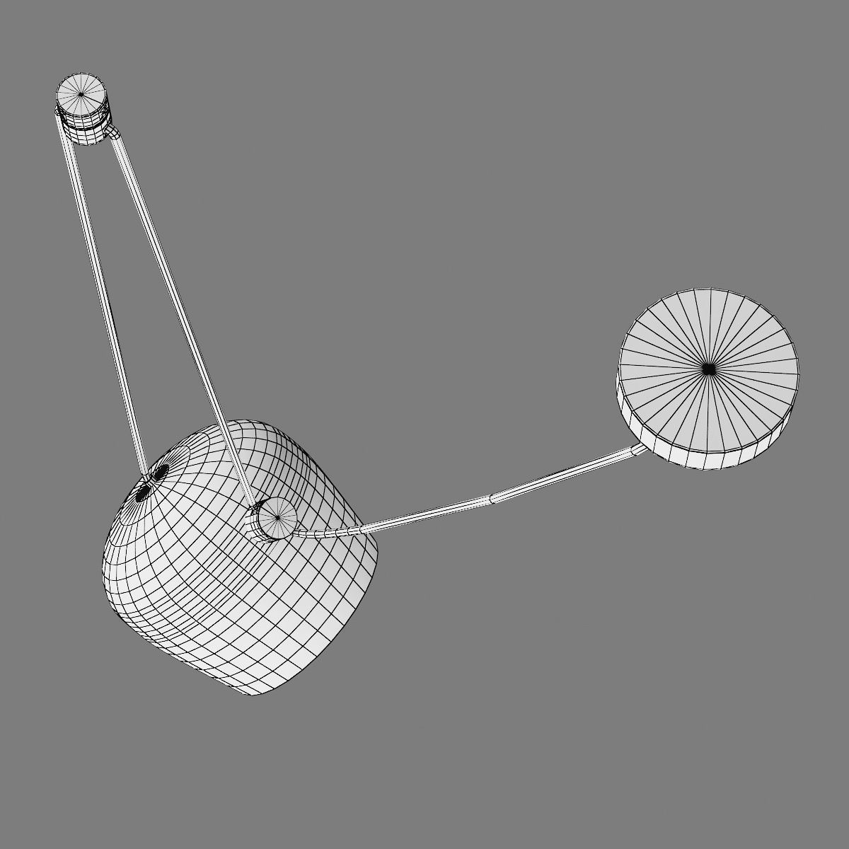 727113 Omega Lightstar chandelier hanging 3D model_7