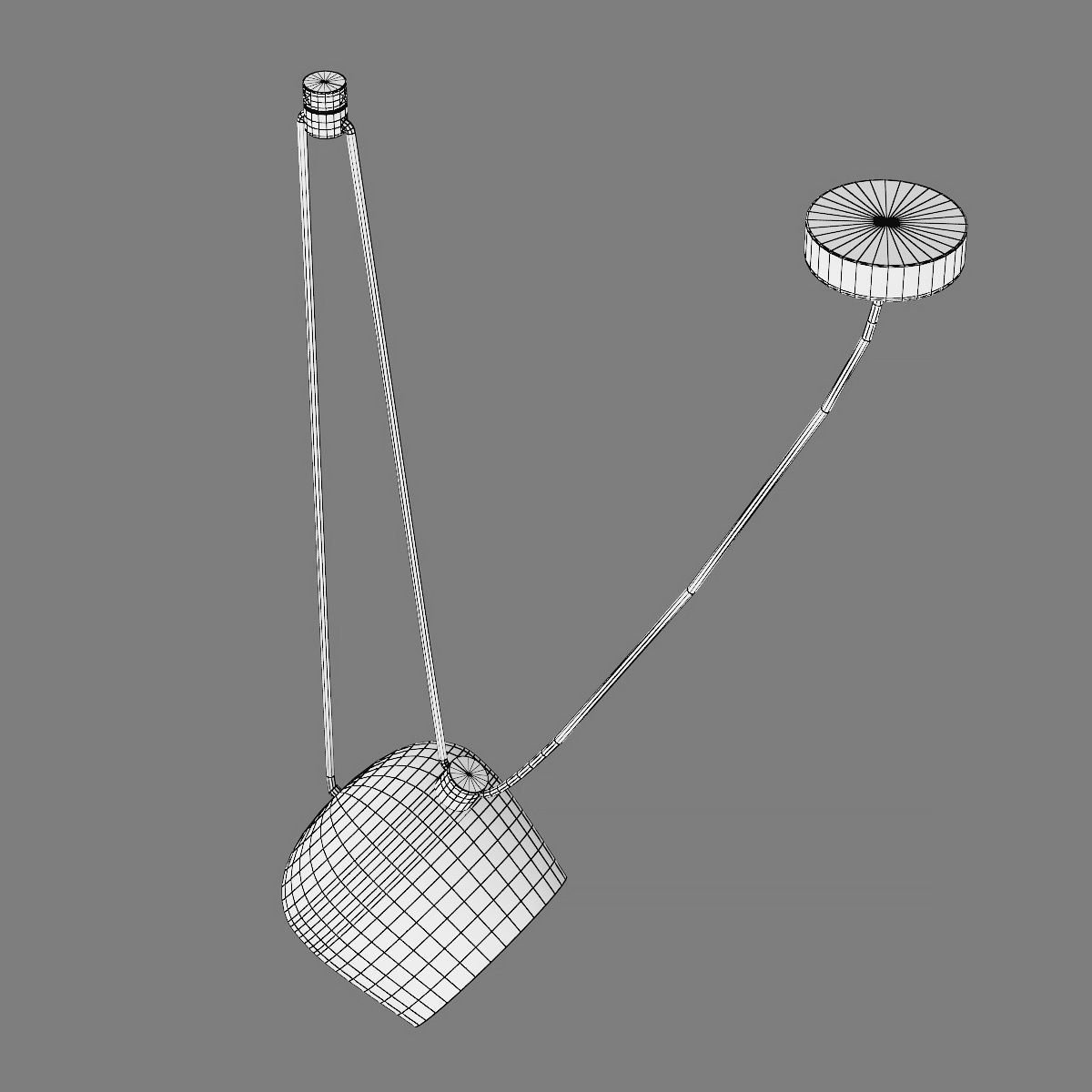 727113 Omega Lightstar chandelier hanging 3D model_6