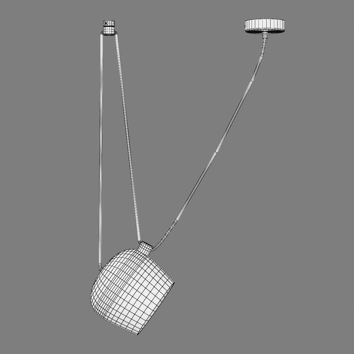 727113 Omega Lightstar chandelier hanging 3D model_5