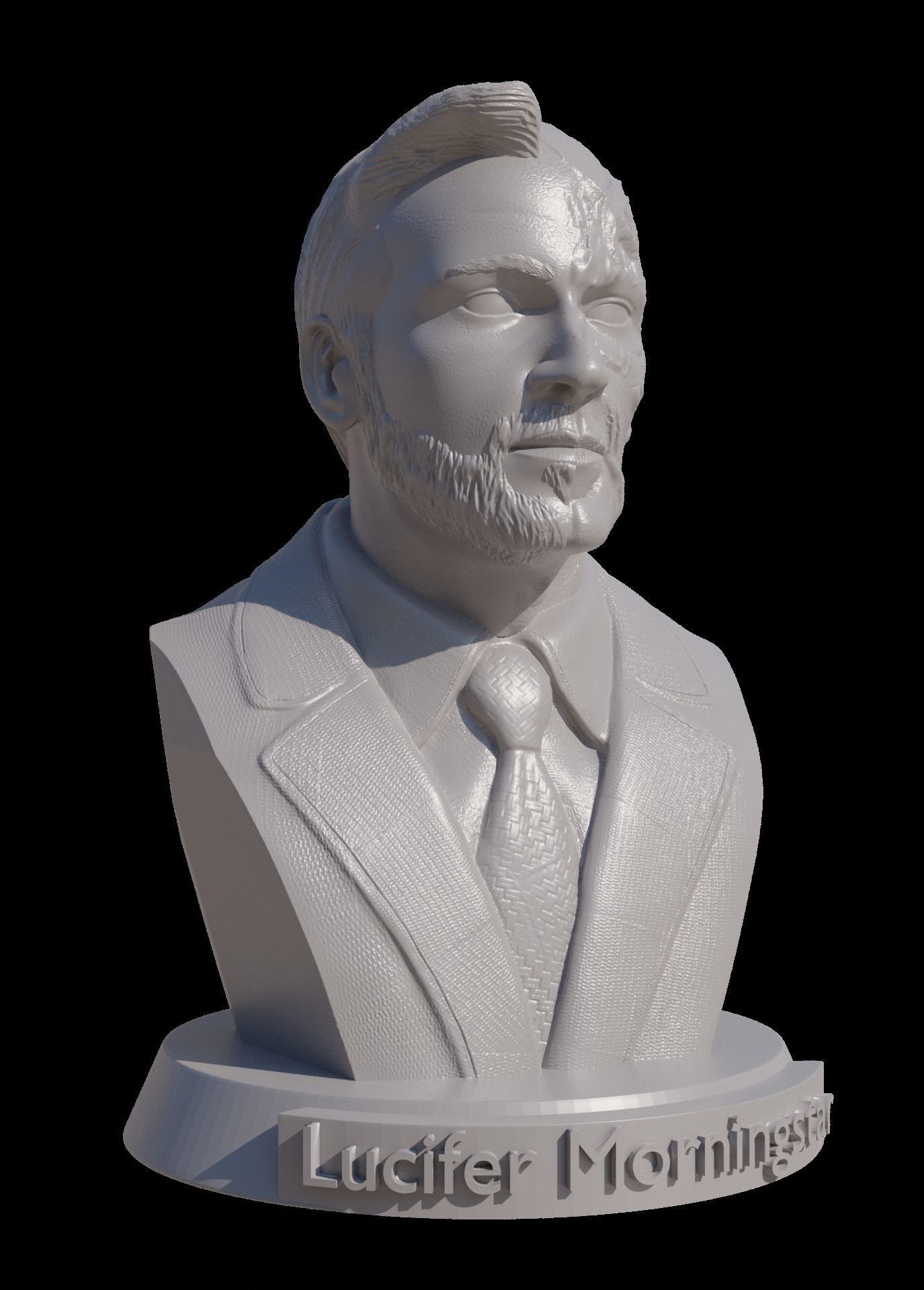 Lucifer Morningstar Bust 3D print model_1