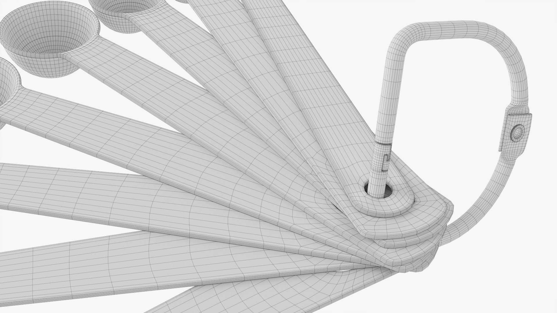 Measuring spoons set of 8 3D model_9