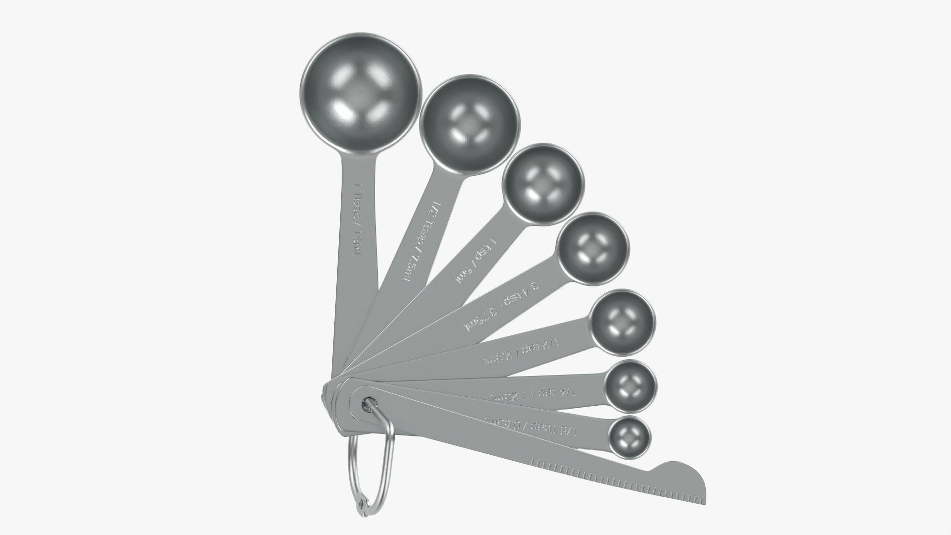 Measuring spoons set of 8 3D model_5
