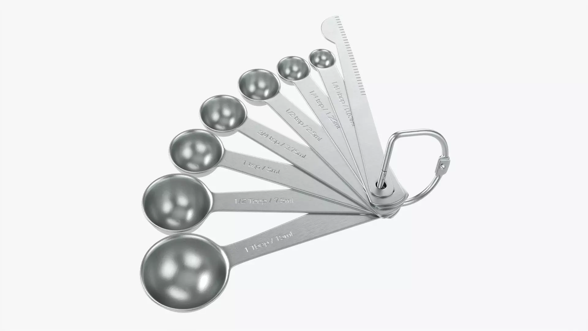 Measuring spoons set of 8 3D model_0