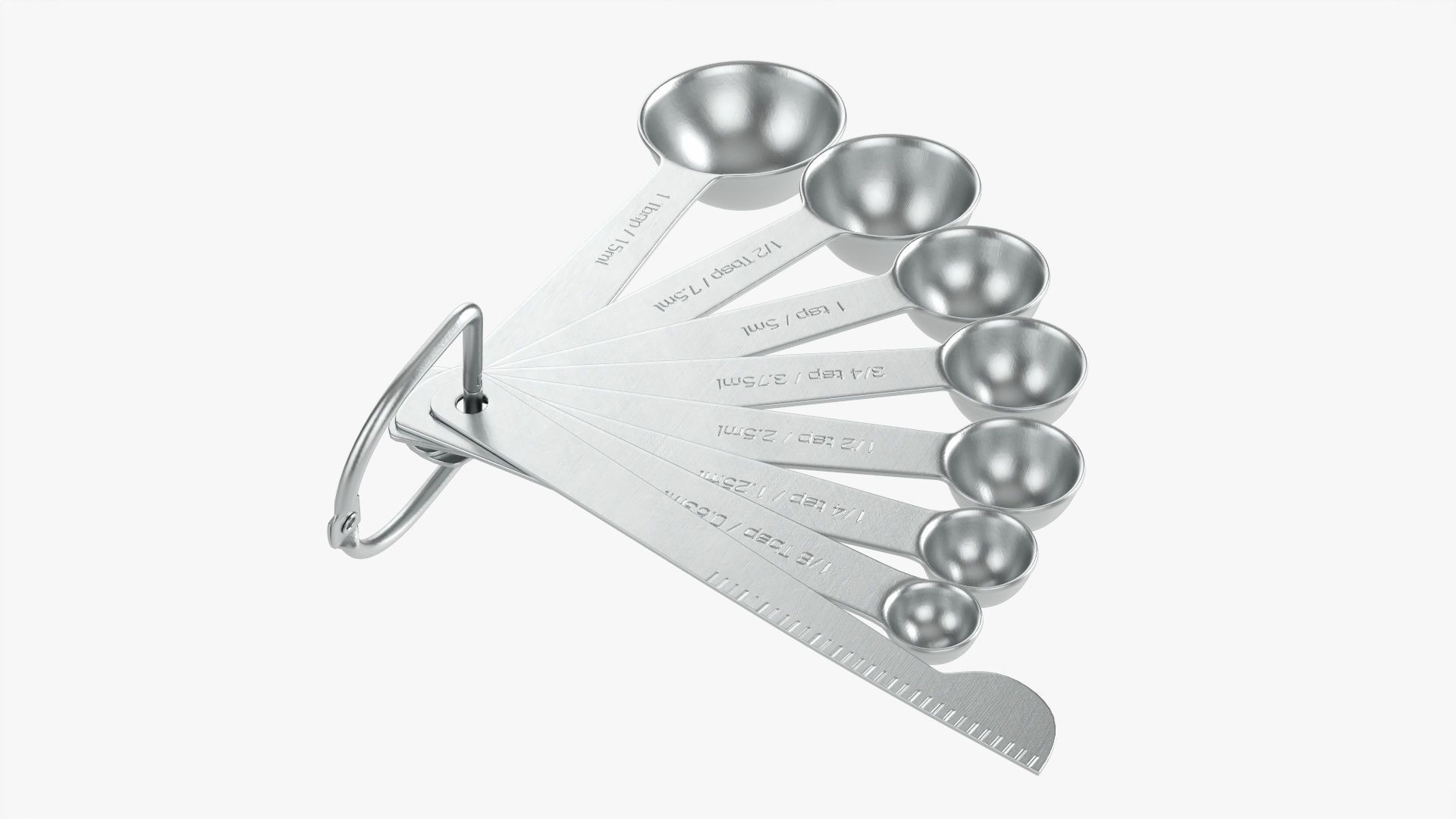 Measuring spoons set of 8 3D model_1