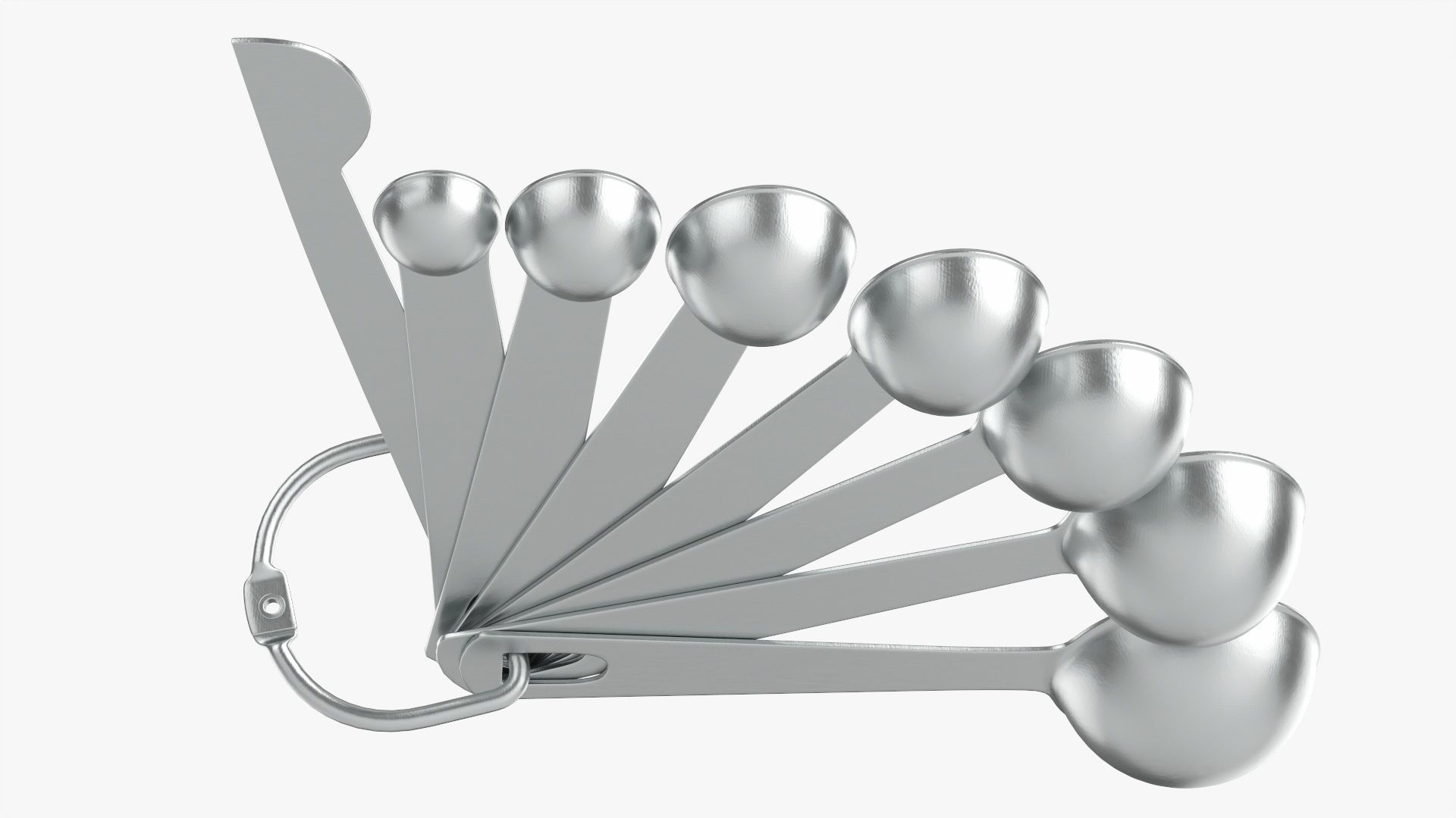 Measuring spoons set of 8 3D model_2