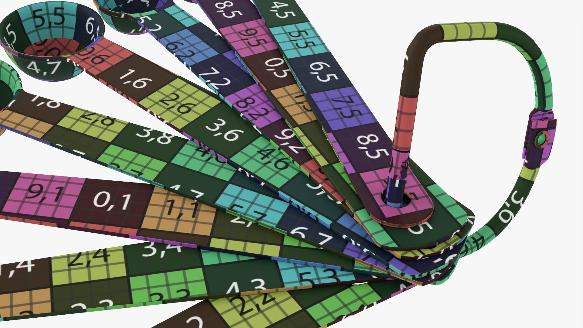 Measuring spoons set of 8 3D model_13