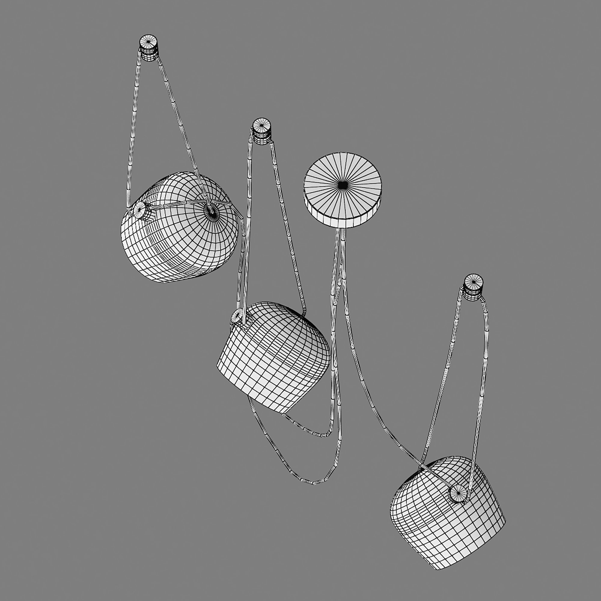 727133 Omega Lightstar chandelier hanging 3D model_7