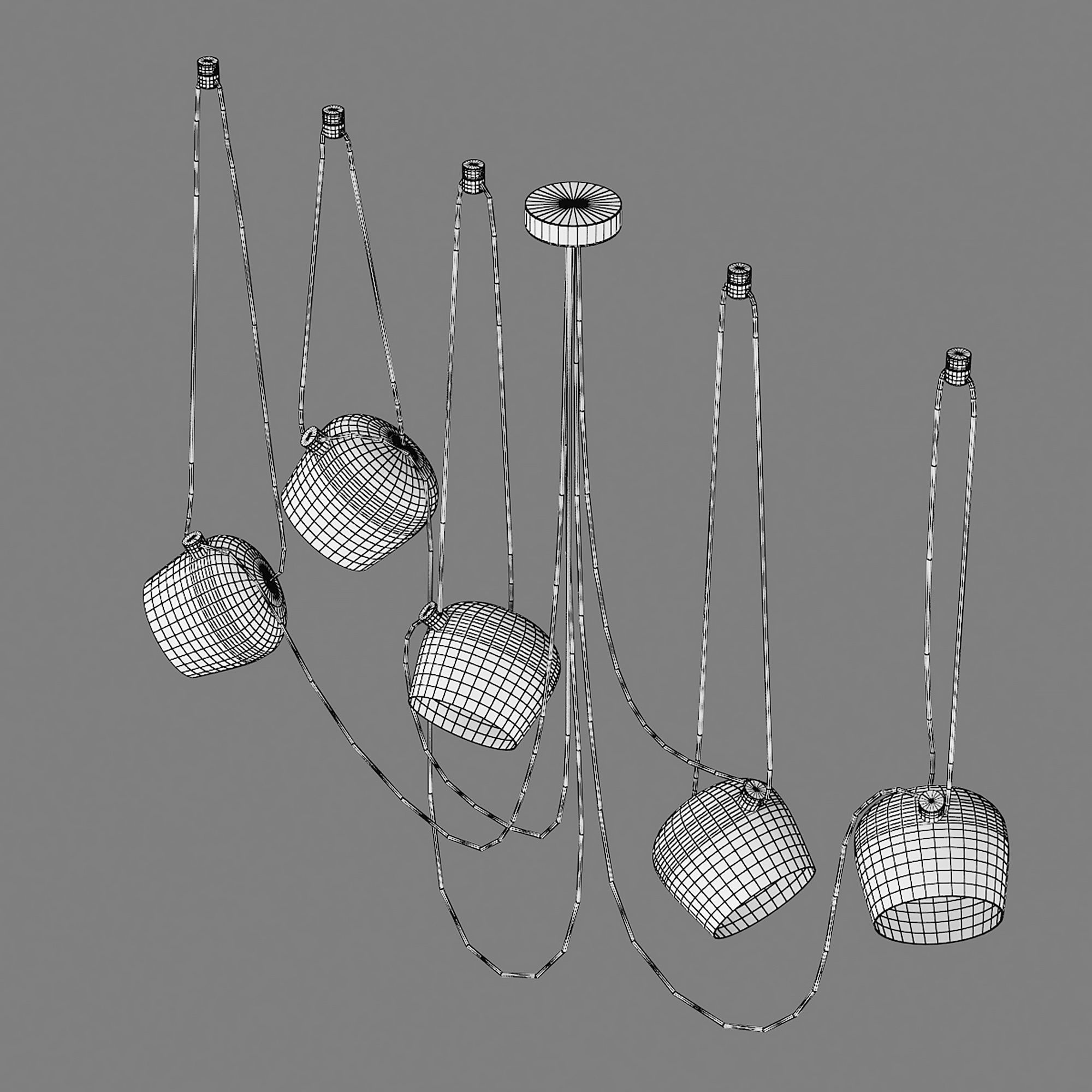 727153 Omega Lightstar chandelier hanging 3D model_6