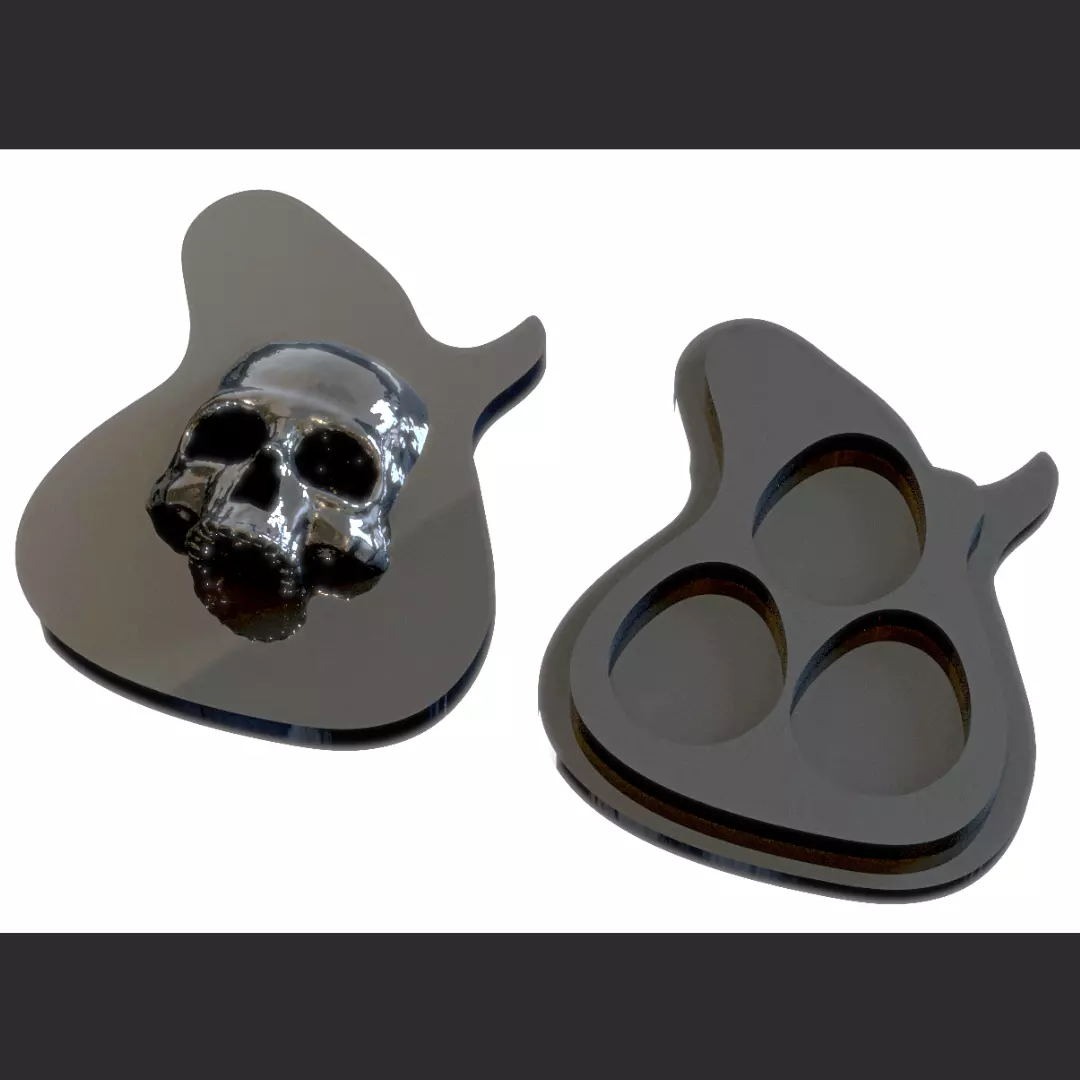 Skull Plectrum holder 3D print model