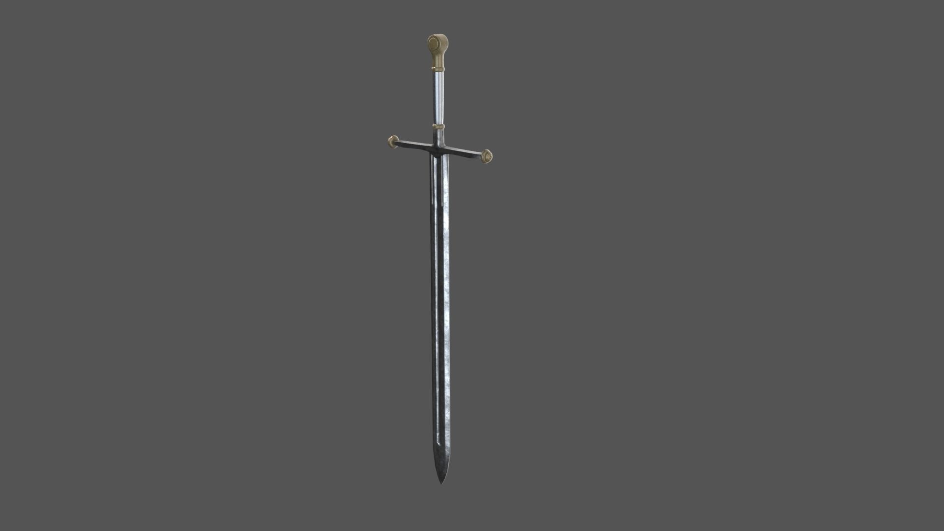 PBR Knight Sword 3D model_5