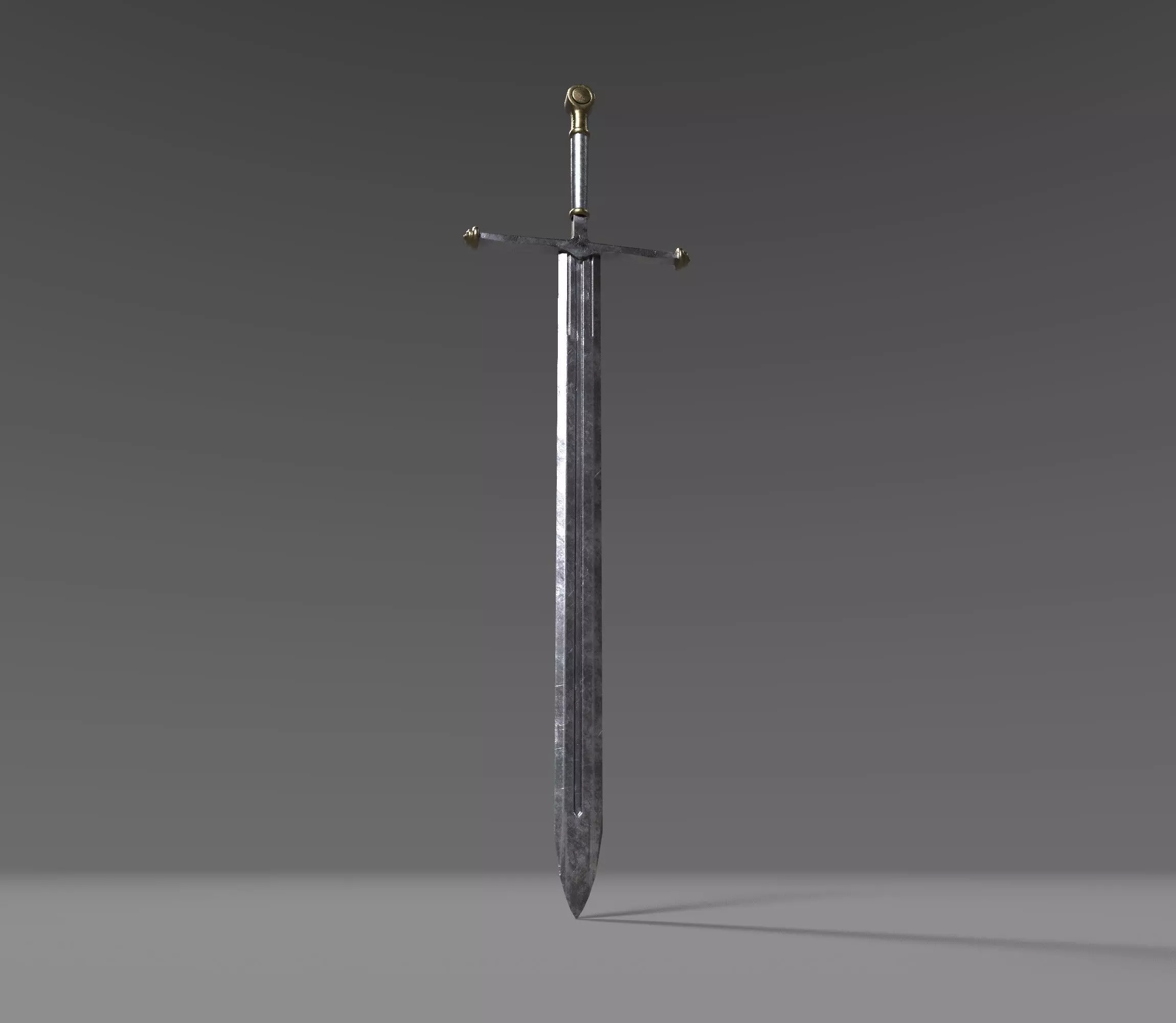 PBR Knight Sword 3D model_0