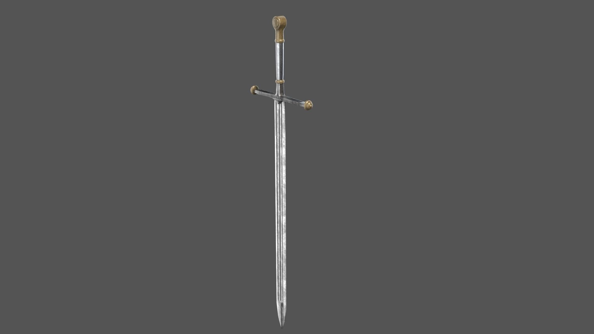 PBR Knight Sword 3D model_14
