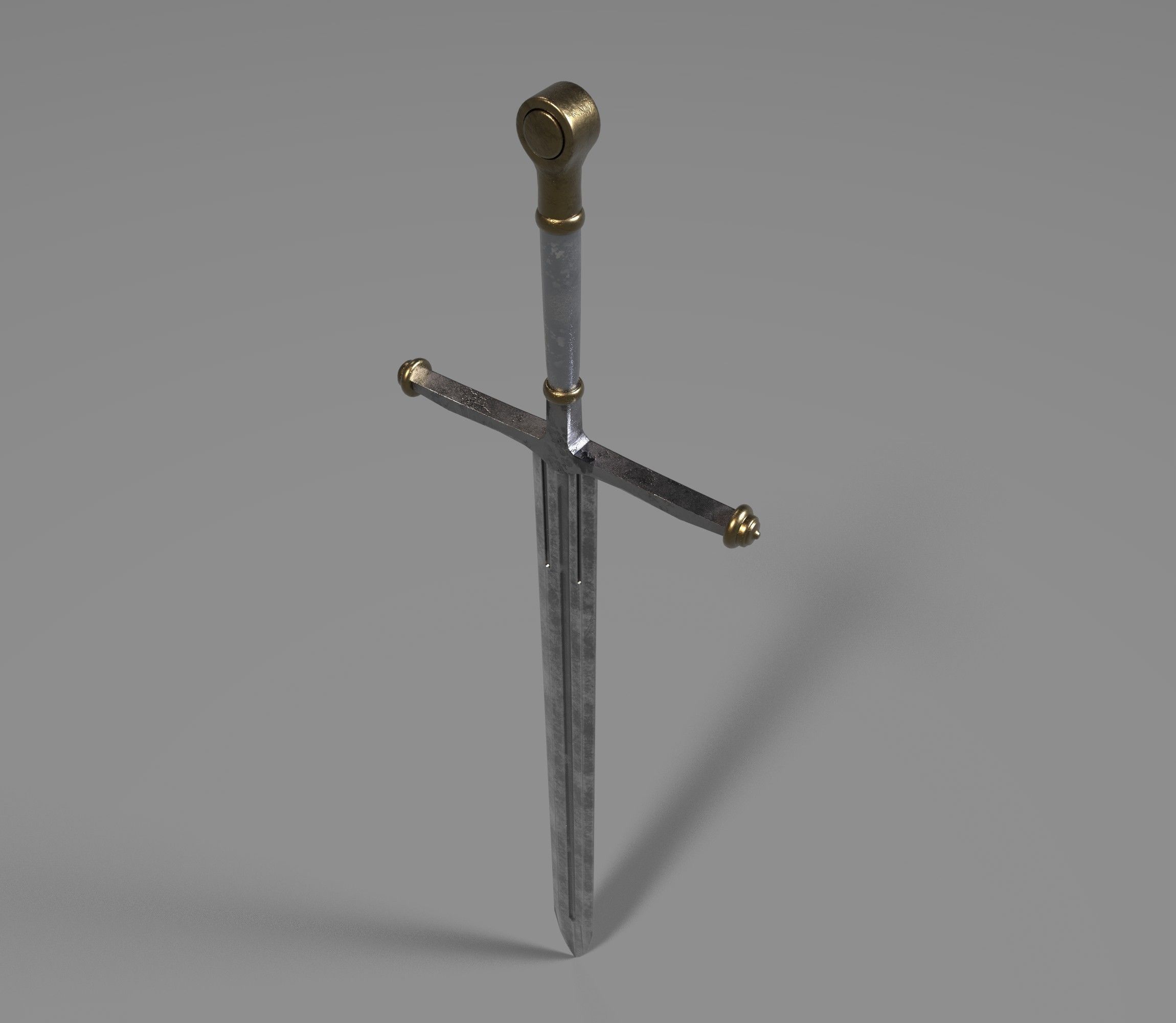PBR Knight Sword 3D model_3