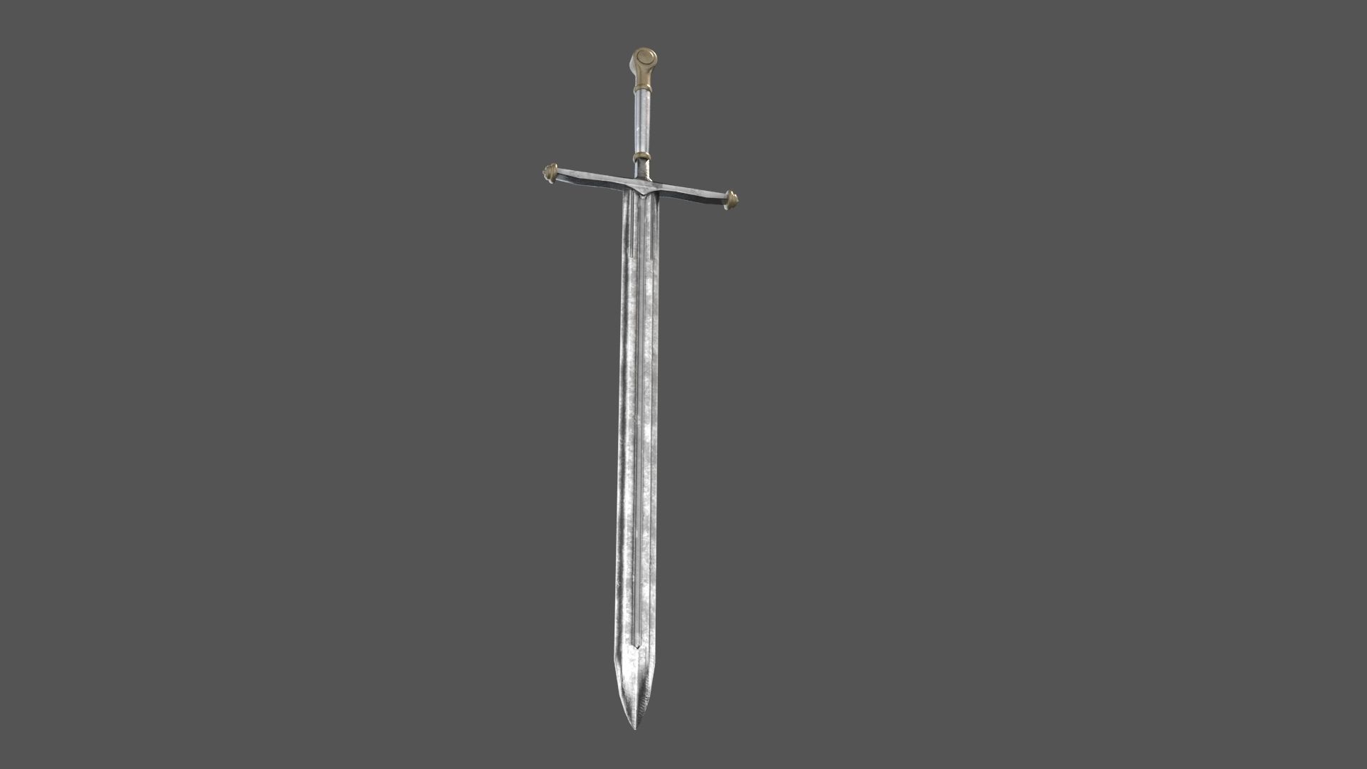 PBR Knight Sword 3D model_8