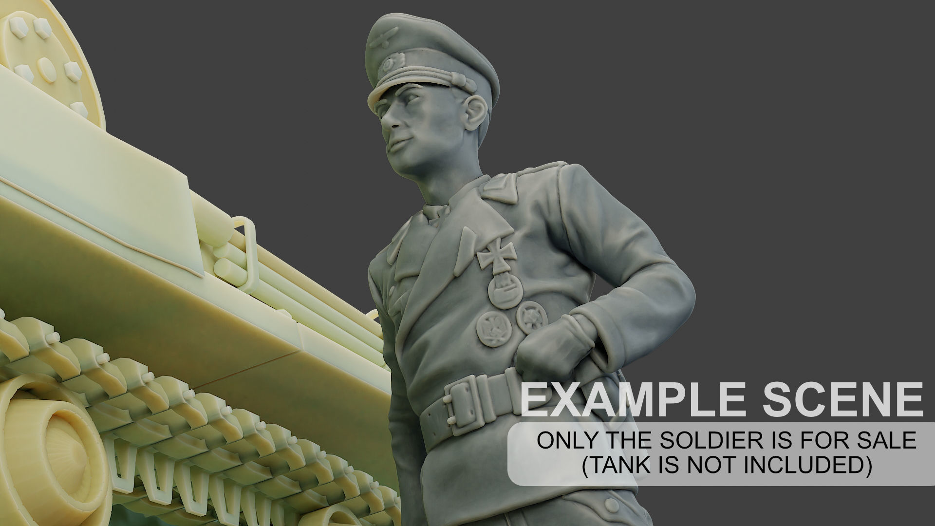 German Tank Crew unit ww2 Stand2 GTC1 3D print model_1
