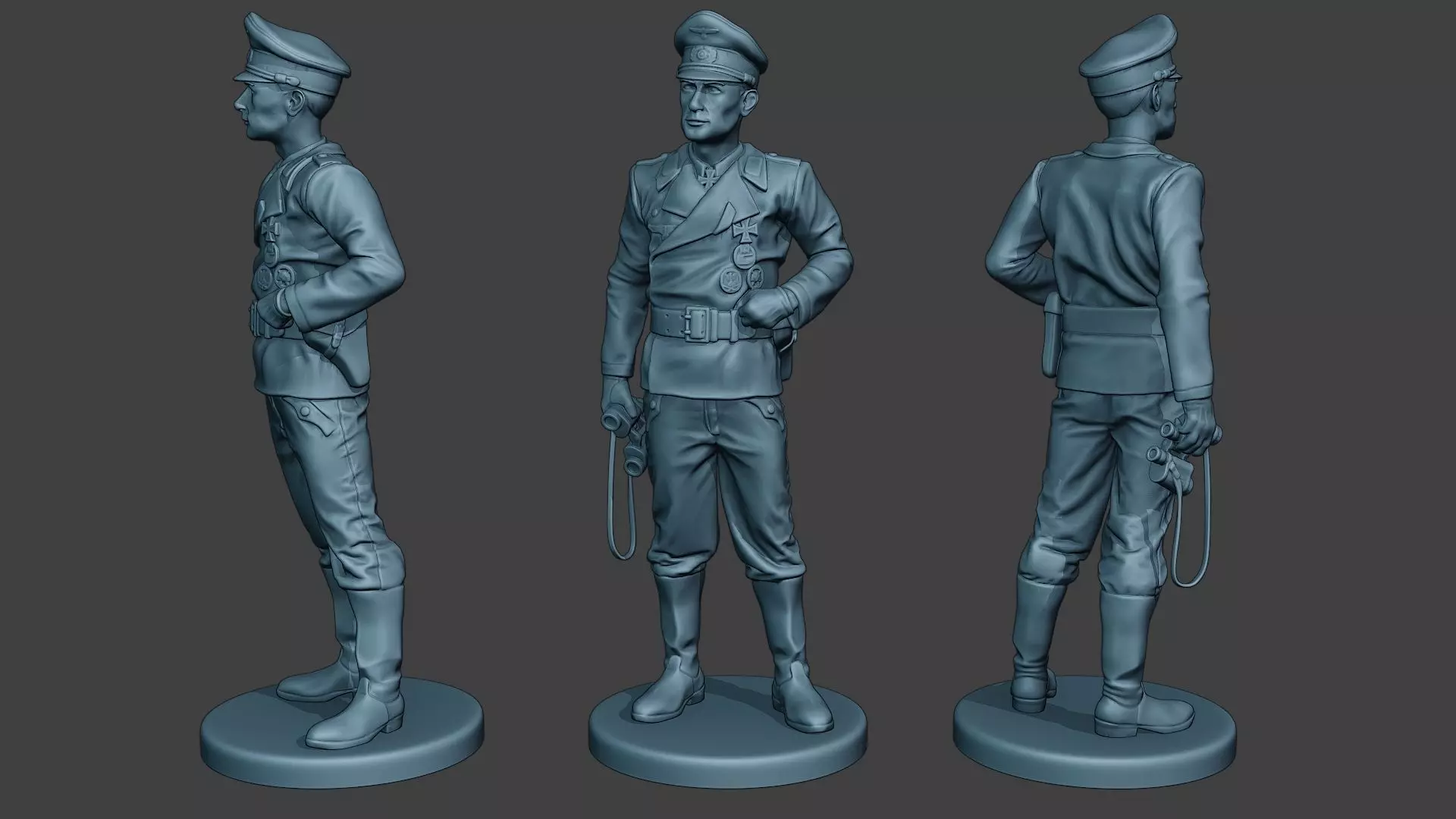German Tank Crew unit ww2 Stand2 GTC1 3D print model_0