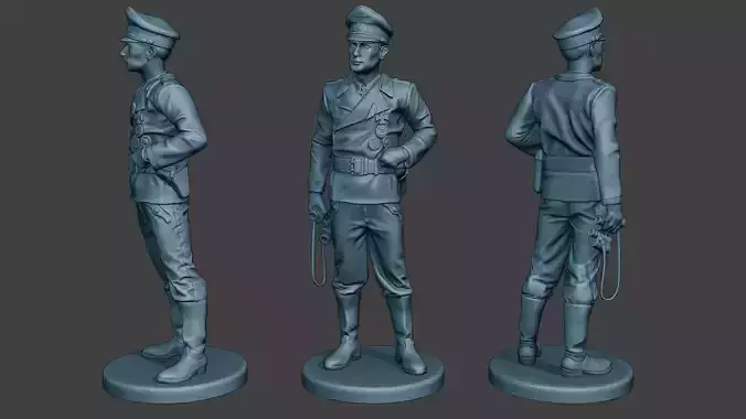 German Tank Crew unit ww2 Stand2 GTC1 3D print model