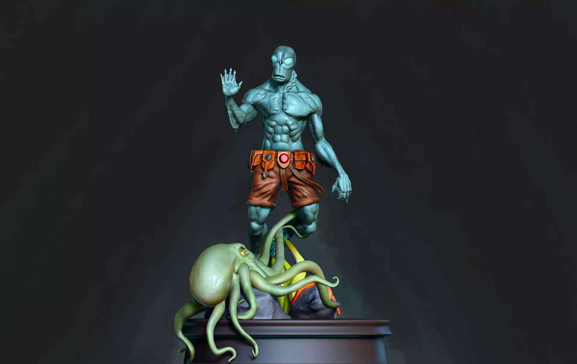 Abe Sapien Sea Creature Miniature 3D print model