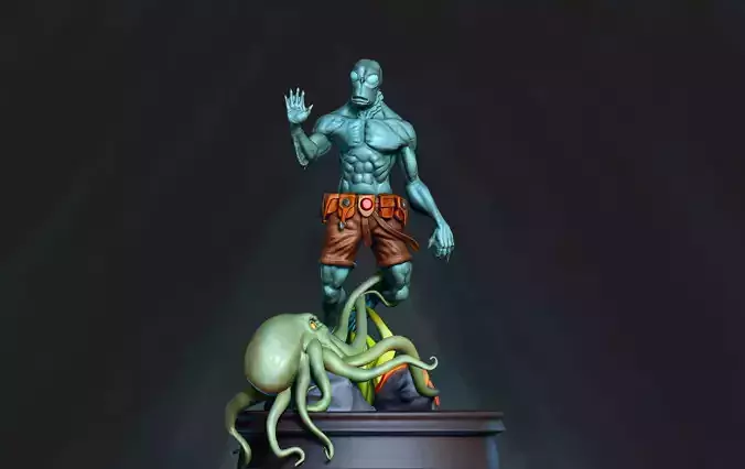 Abe Sapien Sea Creature Miniature  3D print model