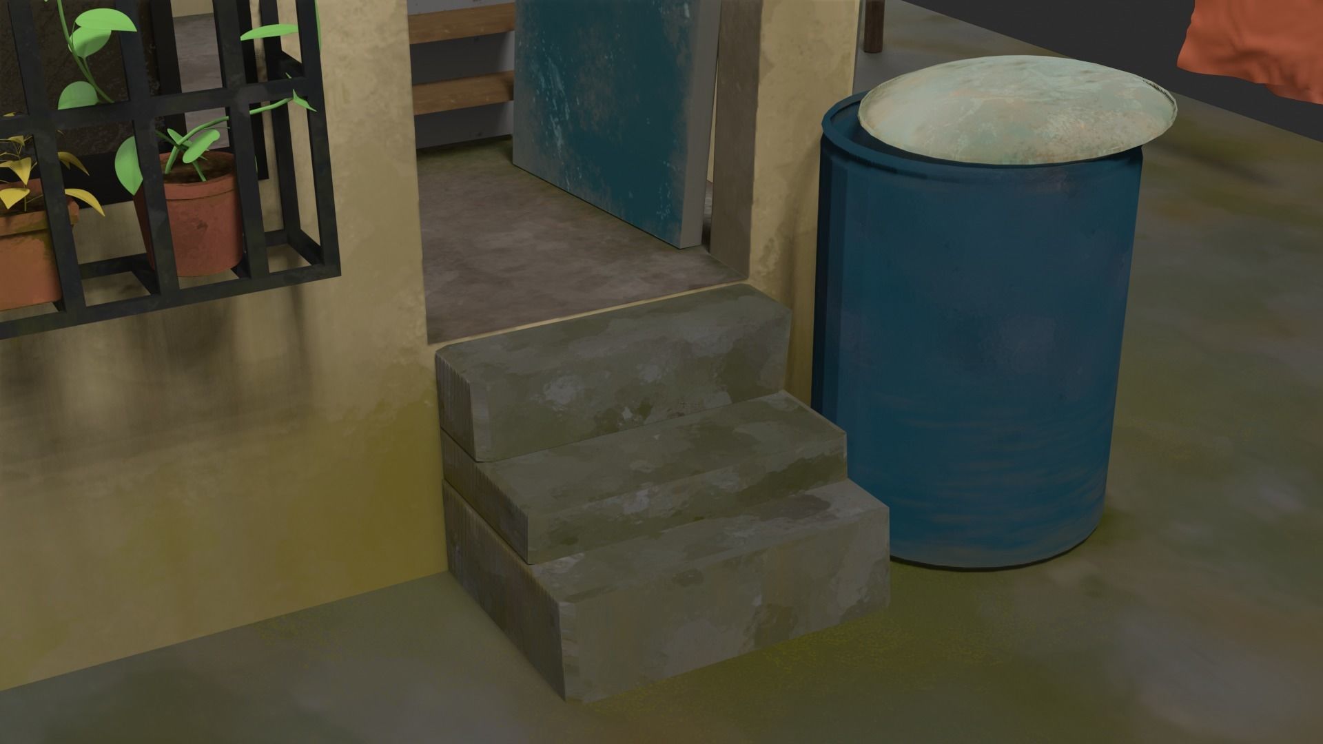 My House Toon Style Low-poly 3D model_9