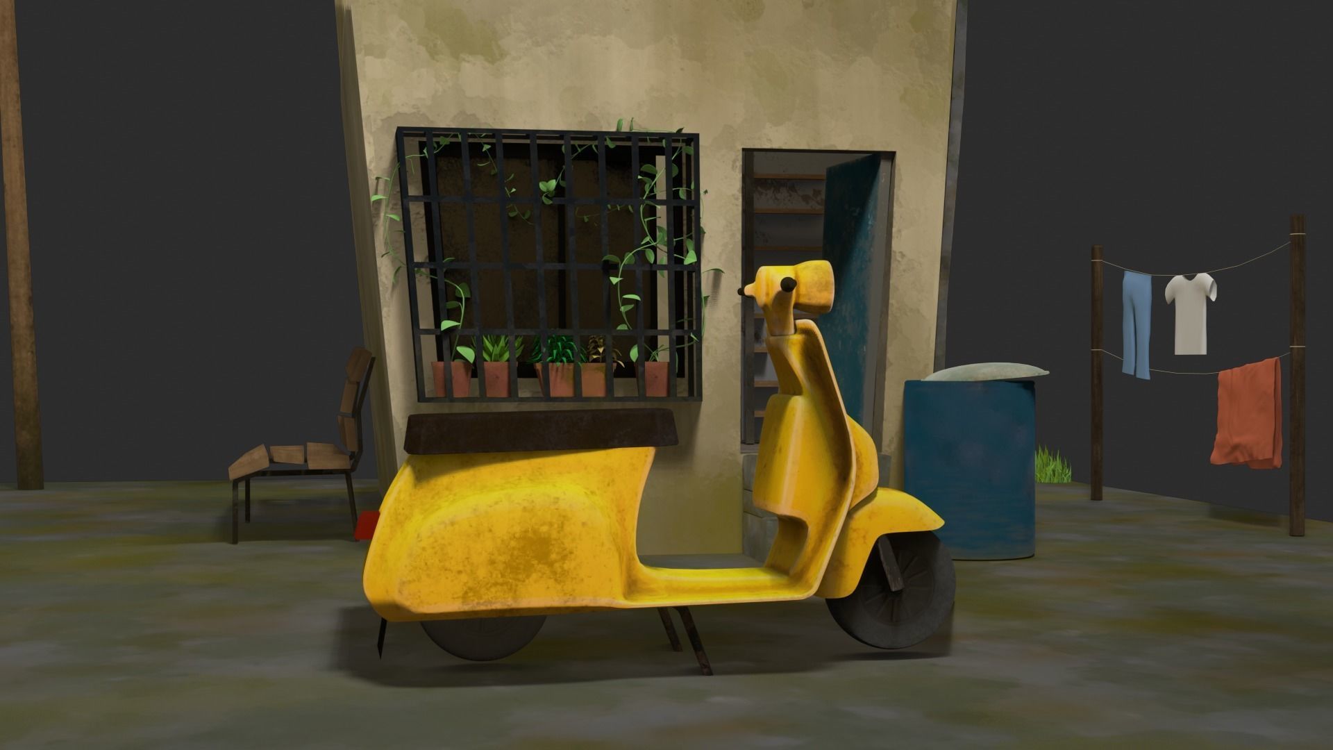 My House Toon Style Low-poly 3D model_12