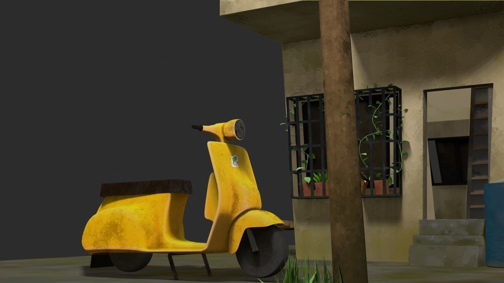 My House Toon Style Low-poly 3D model_11