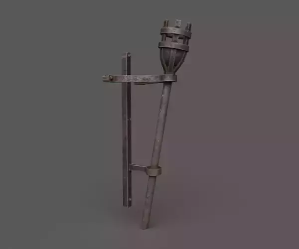 PBR torch metal 3D model