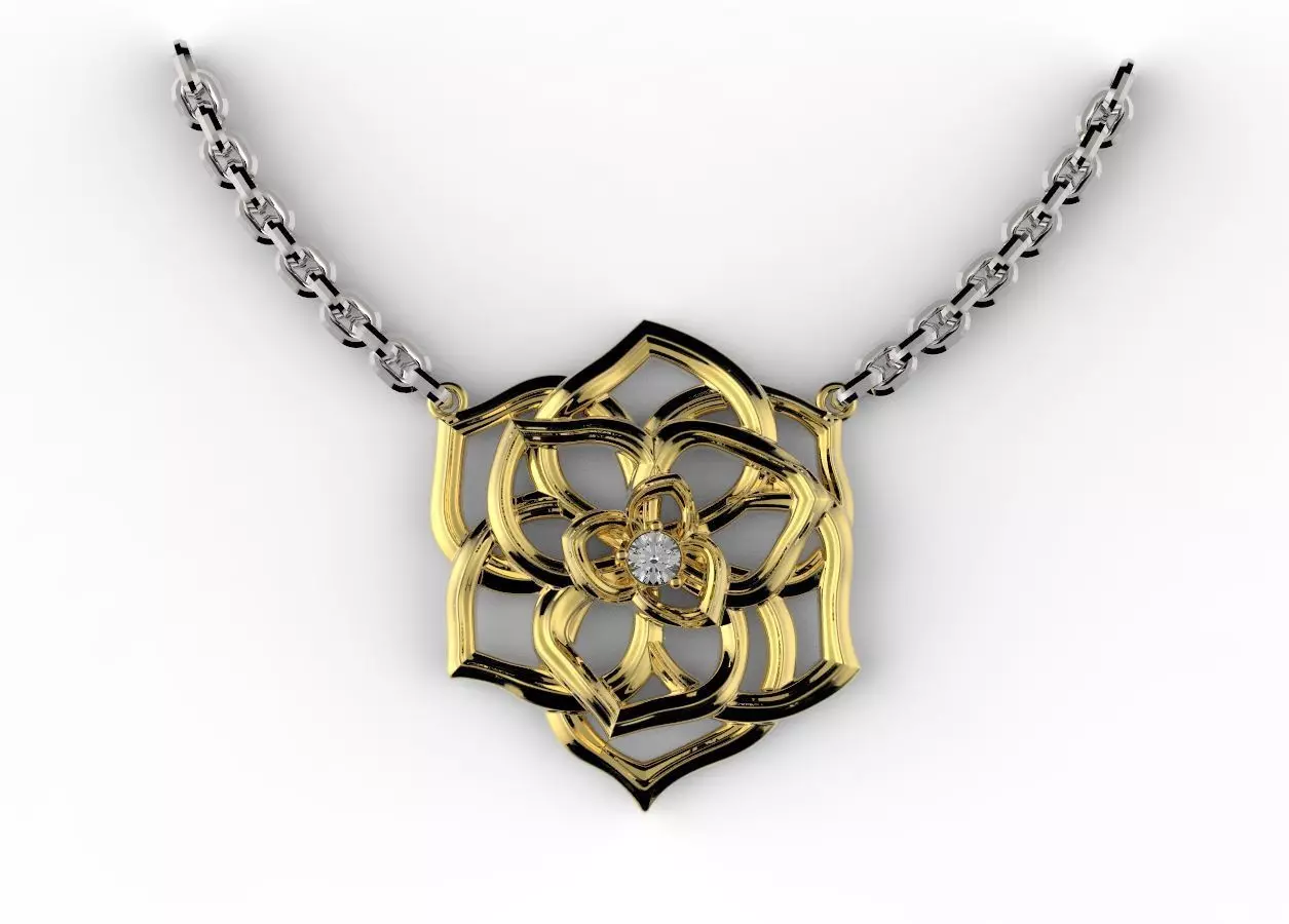 rose pendant 3D print model