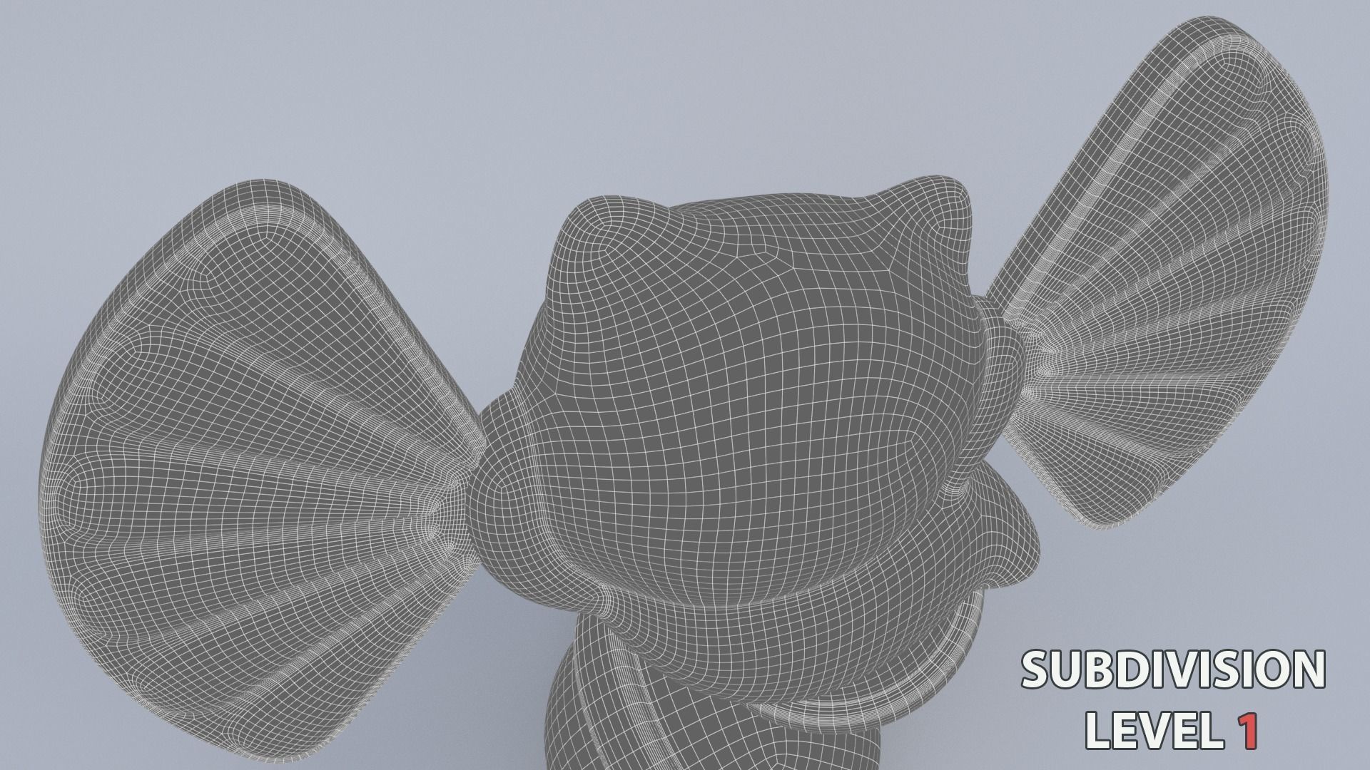 Lucky fortune cat Low-poly 3D model_14