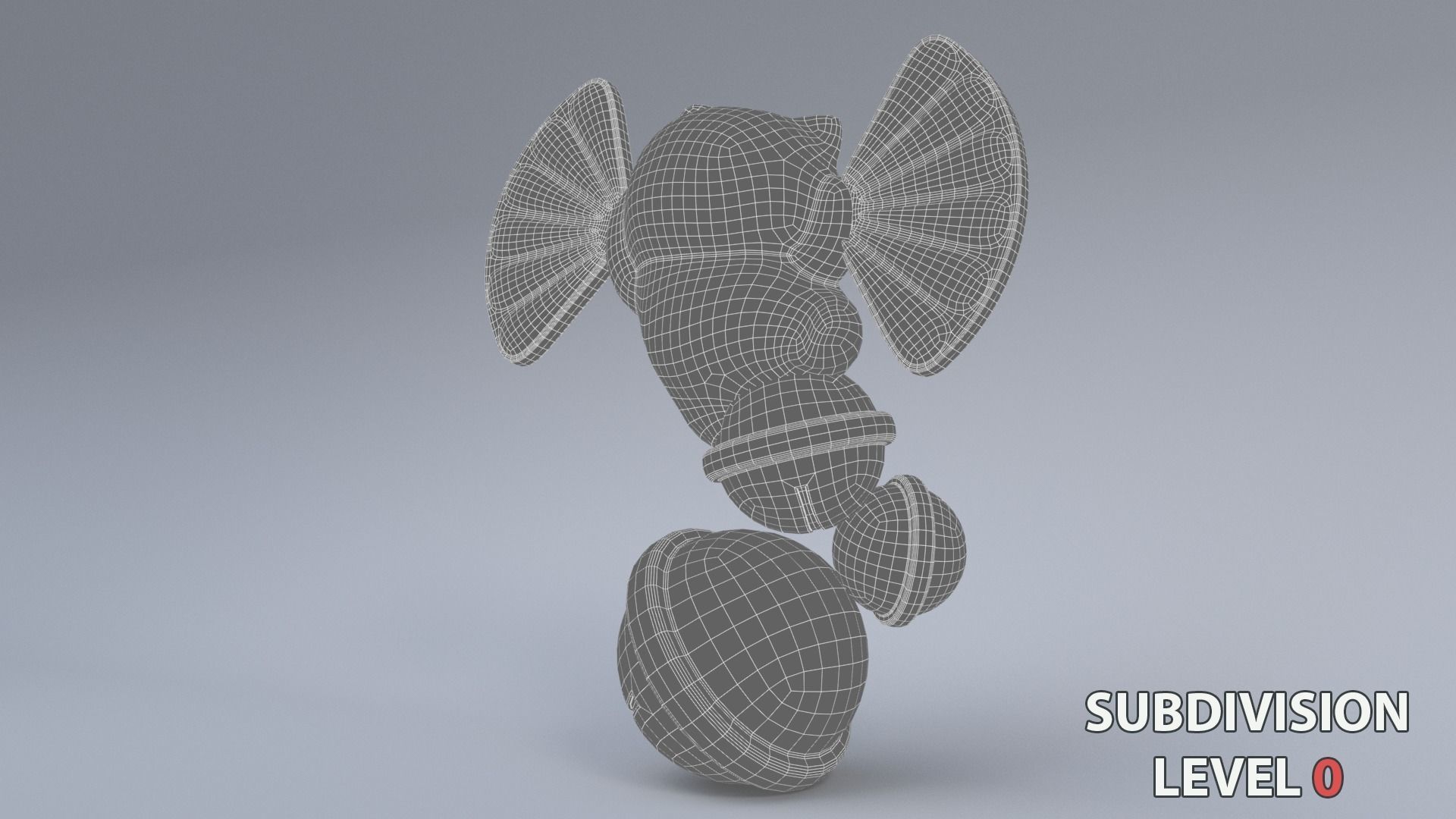 Lucky fortune cat Low-poly 3D model_11