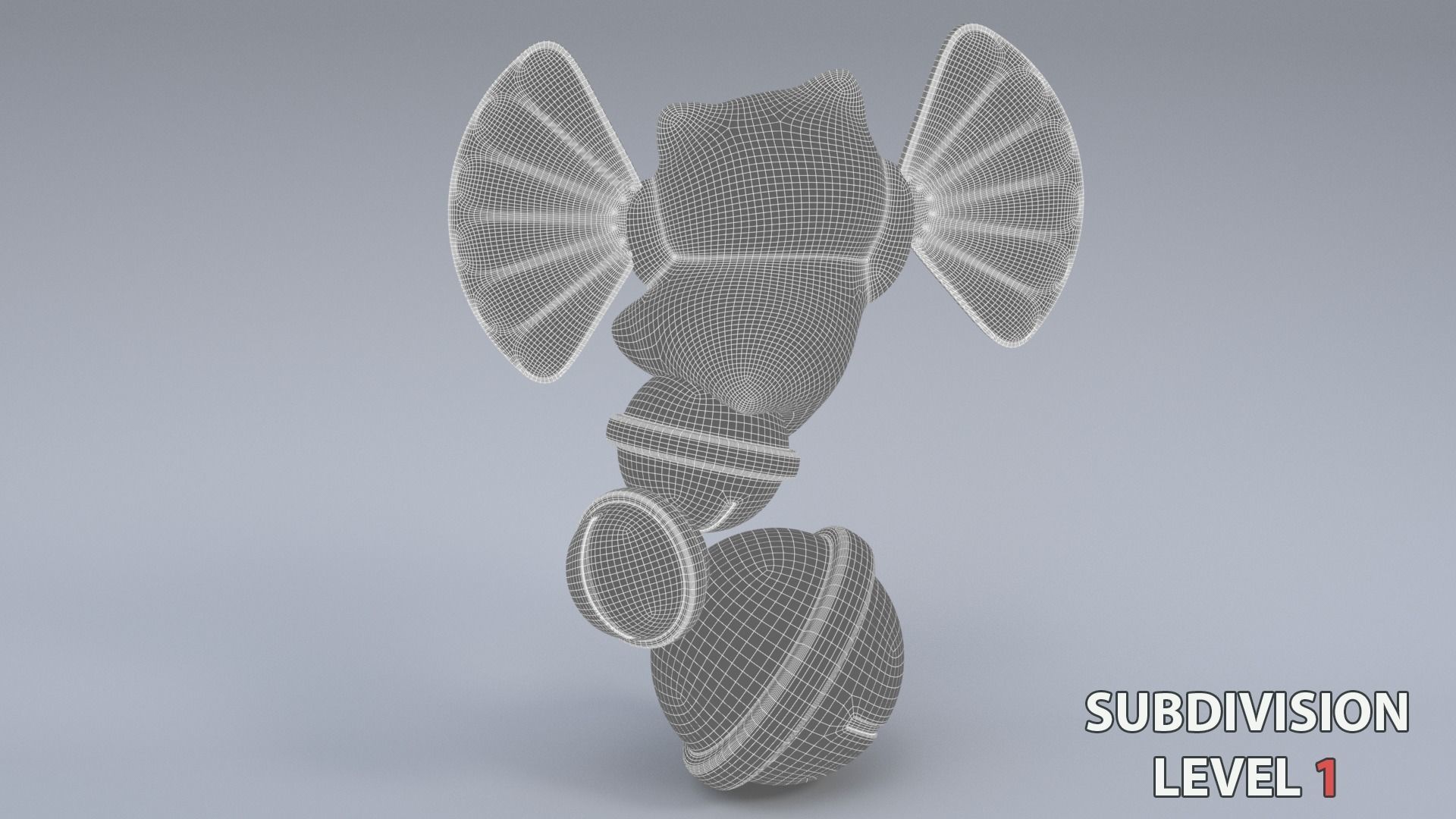 Lucky fortune cat Low-poly 3D model_20