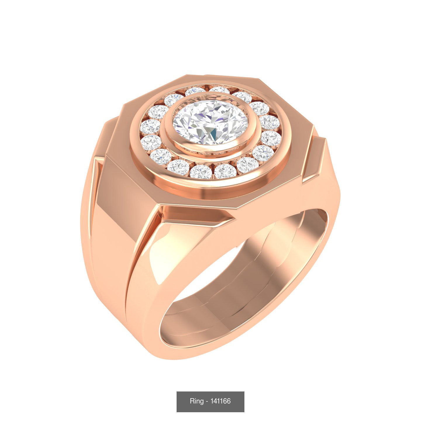 90 wide men groom ring band 3D Model Collection_16