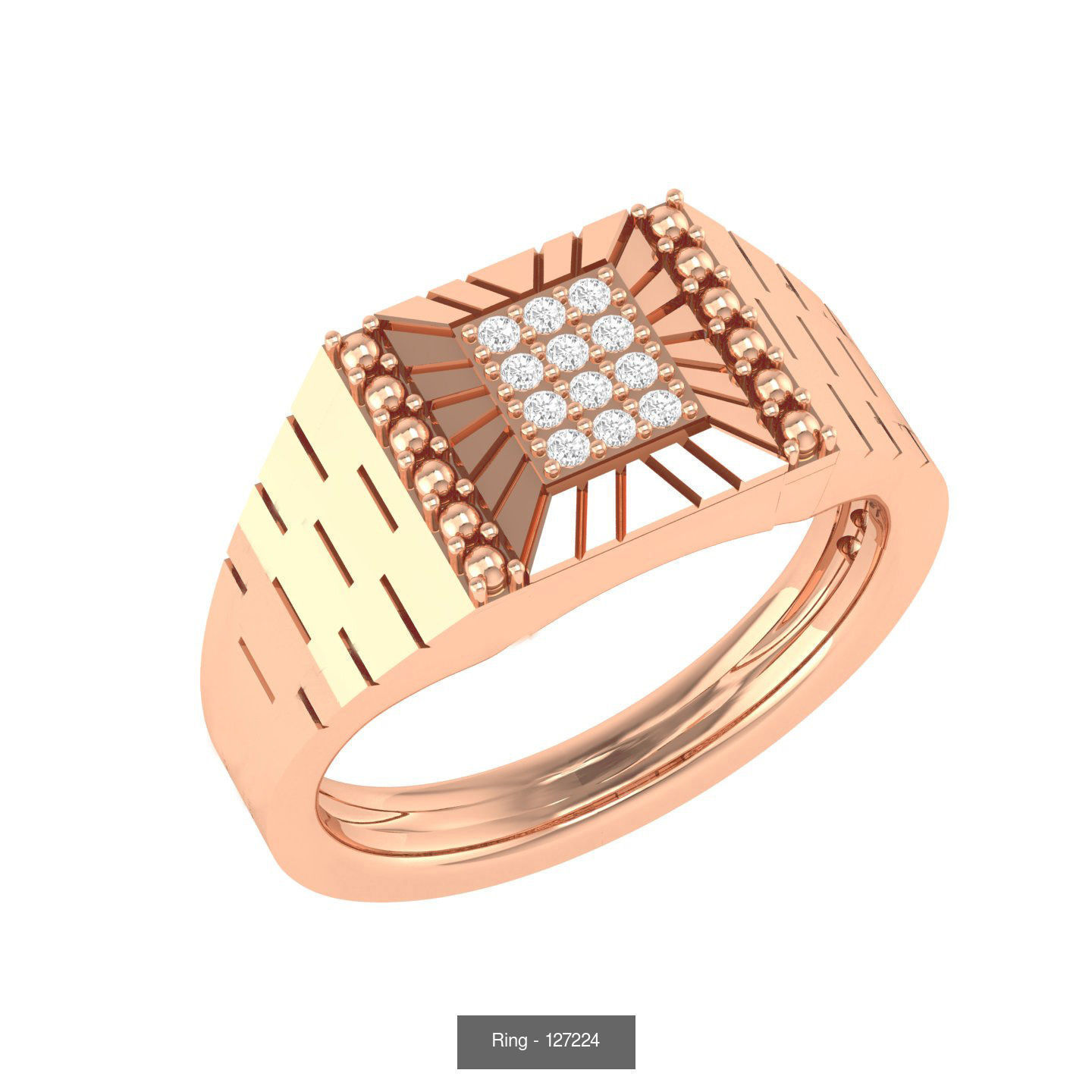 90 wide men groom ring band 3D Model Collection_60