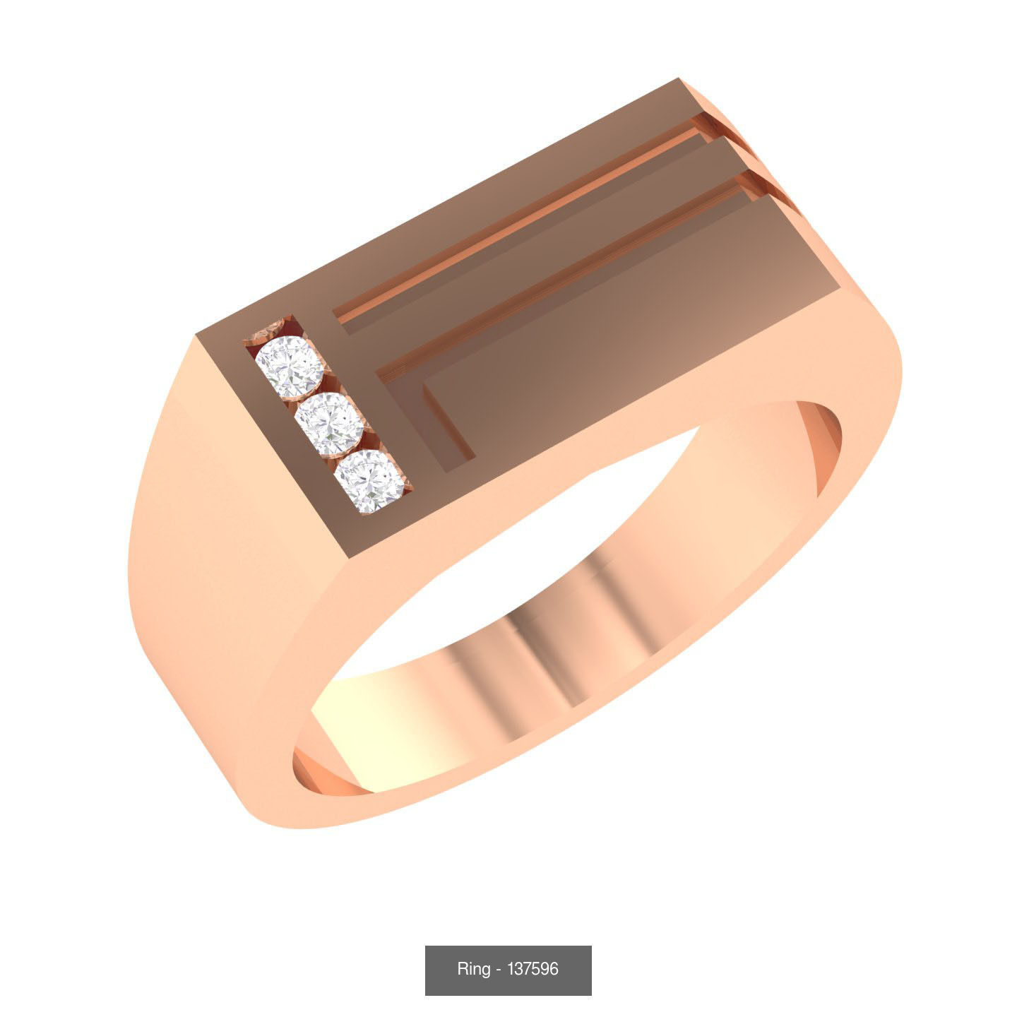 90 wide men groom ring band 3D Model Collection_40