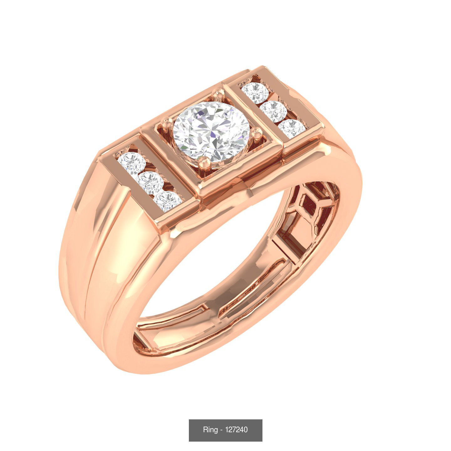 90 wide men groom ring band 3D Model Collection_59