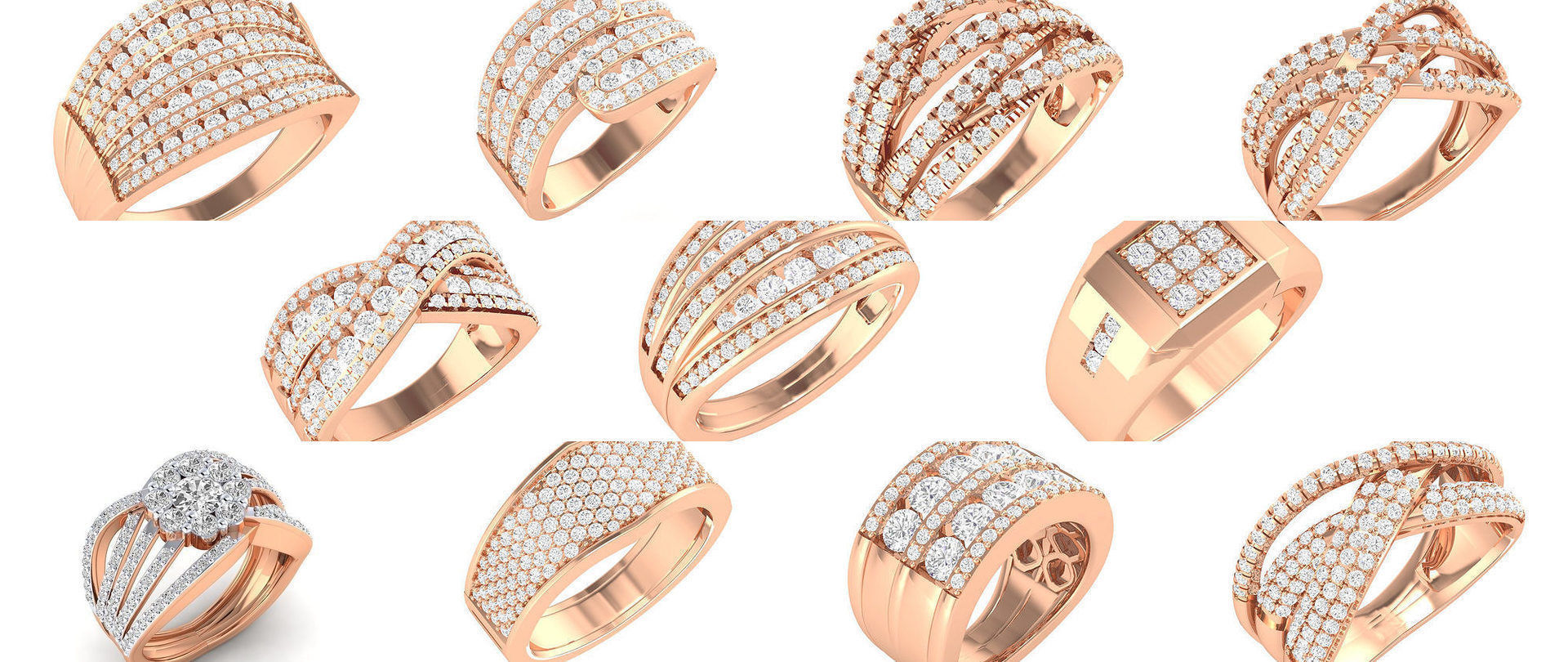 90 wide men groom ring band 3D Model Collection_7