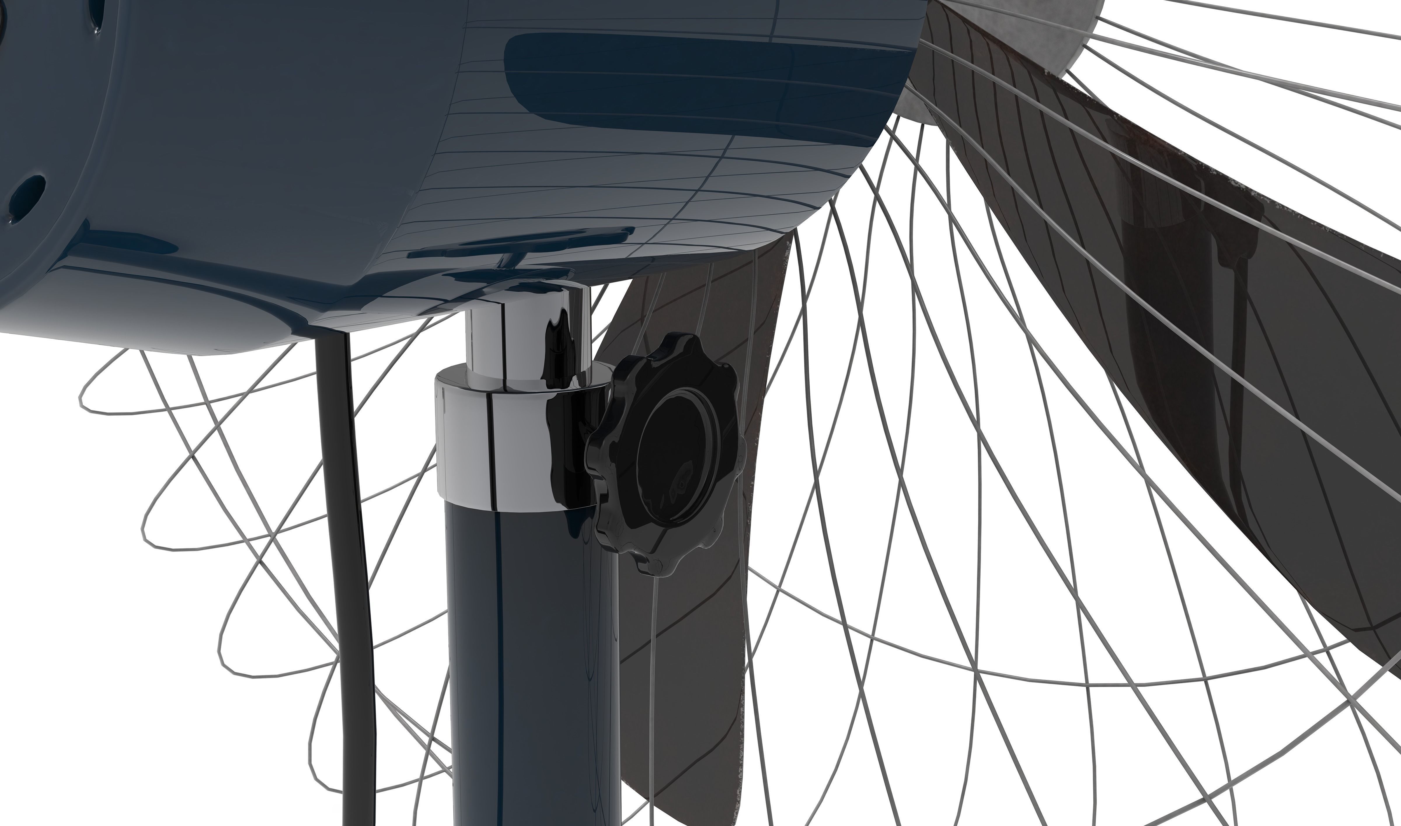 Standing Fan Animated Low-poly 3D model_10