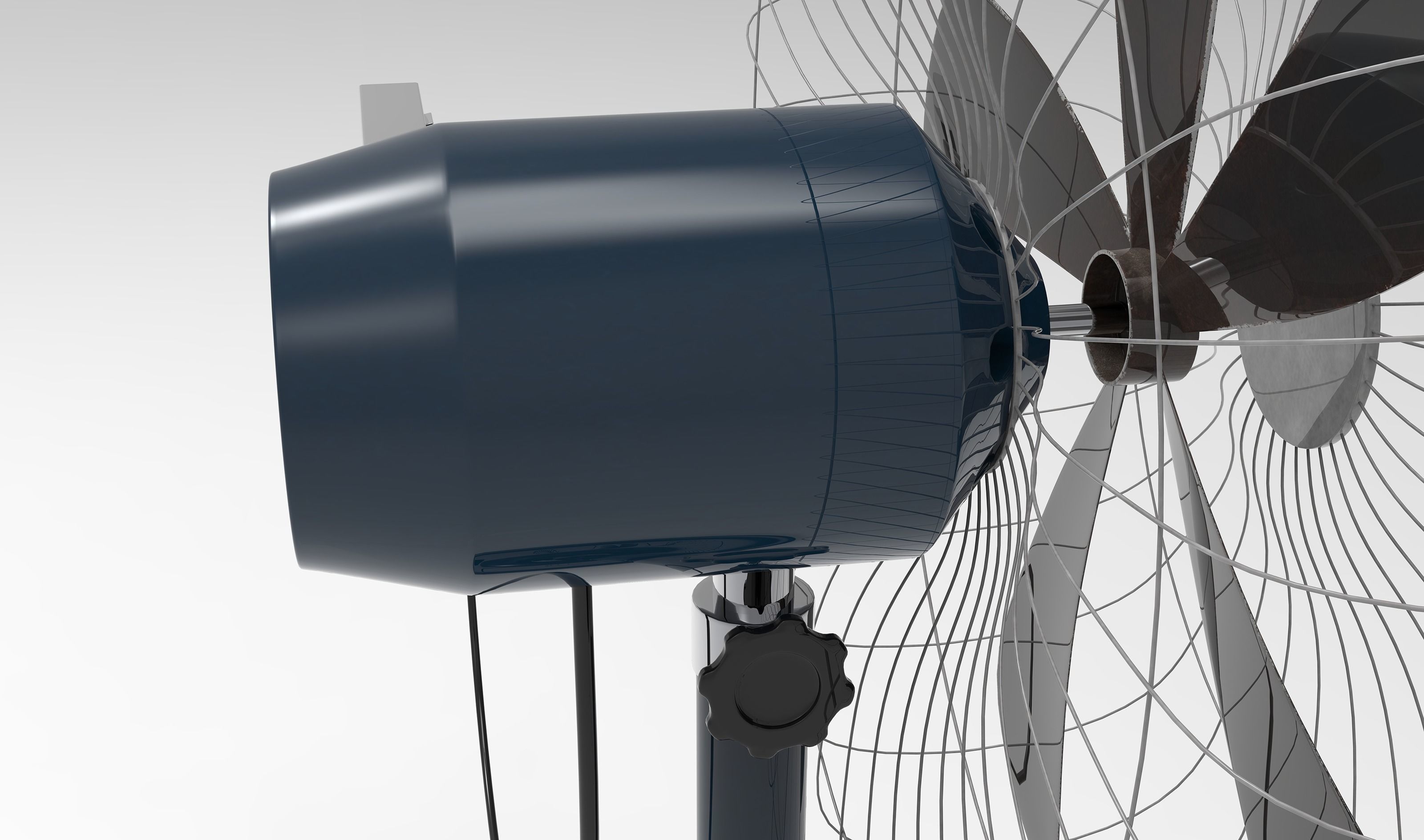 Standing Fan Animated Low-poly 3D model_13