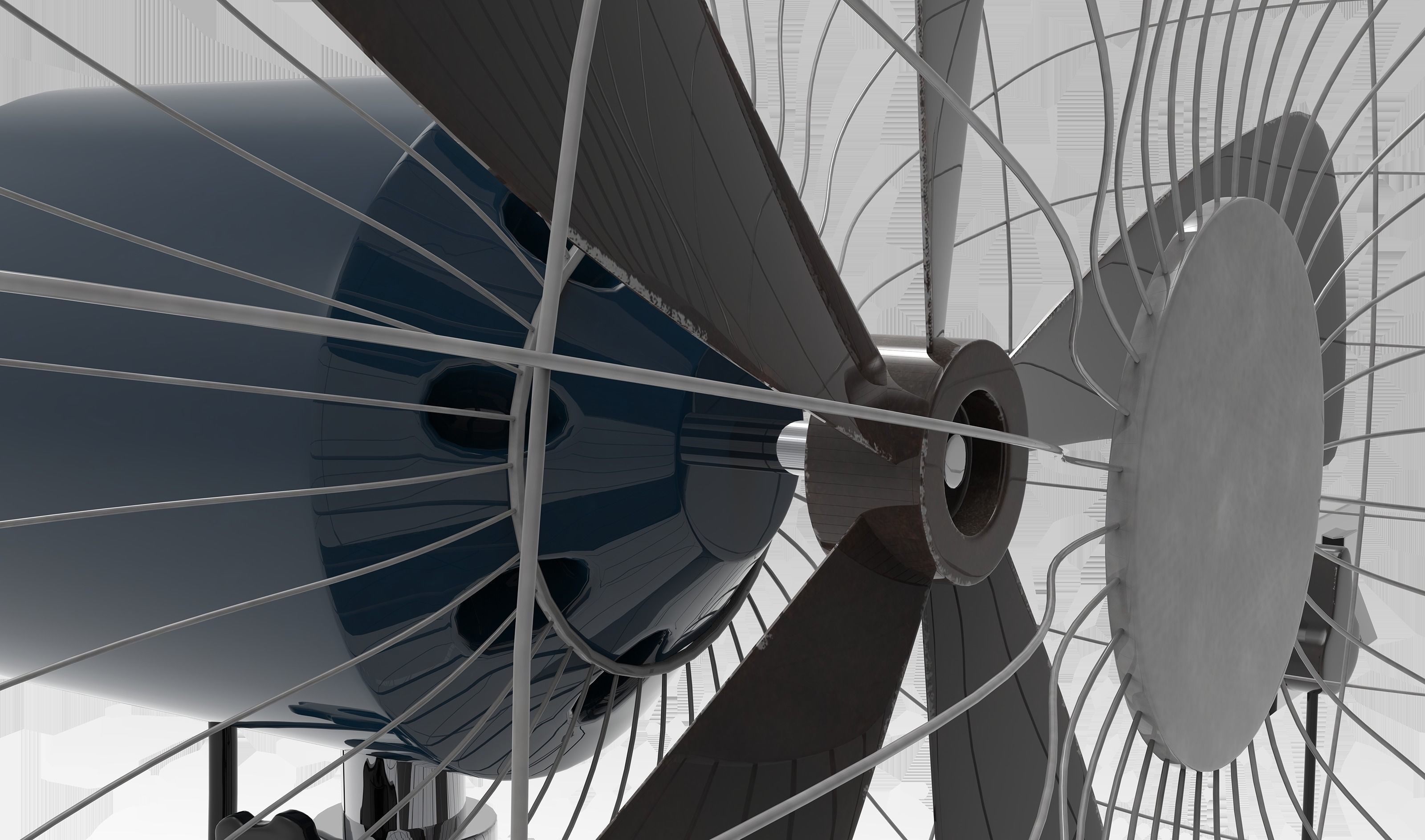 Standing Fan Animated Low-poly 3D model_12