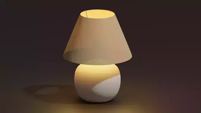 Lamp style 3 Low-poly 3D model