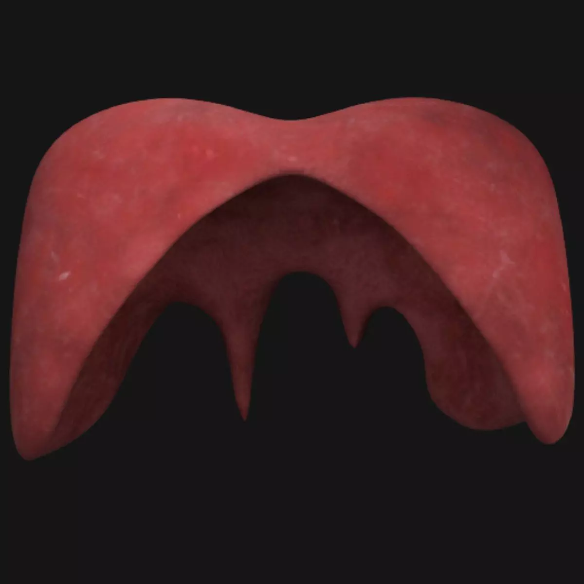 Diaphragm tooth Low-poly 3D model