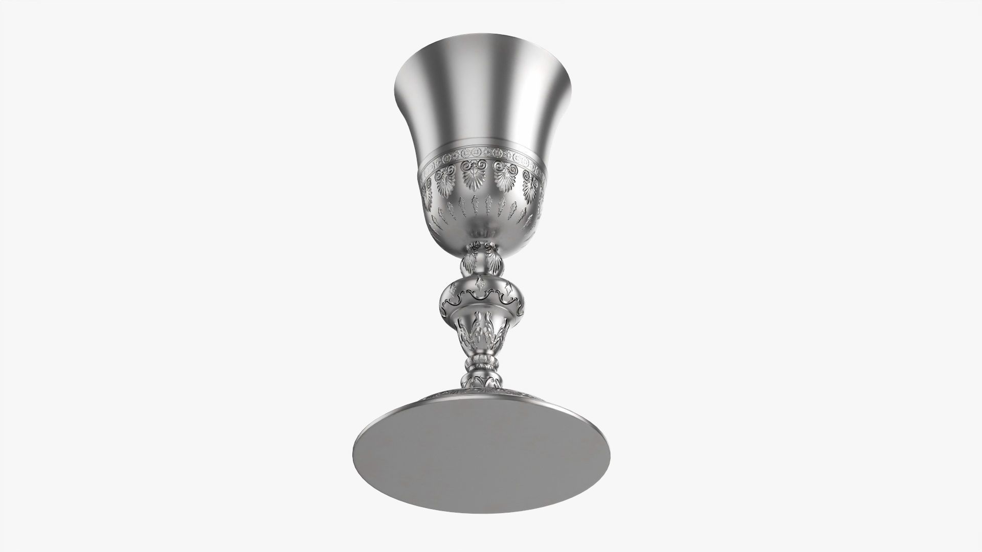 Old decorated chalice 3D model_2