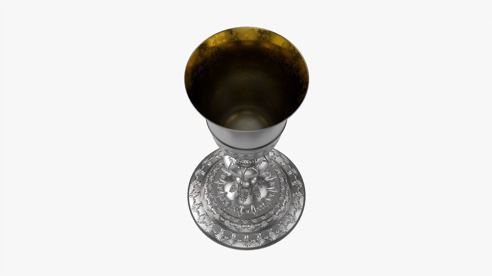 Old decorated chalice 3D model_1