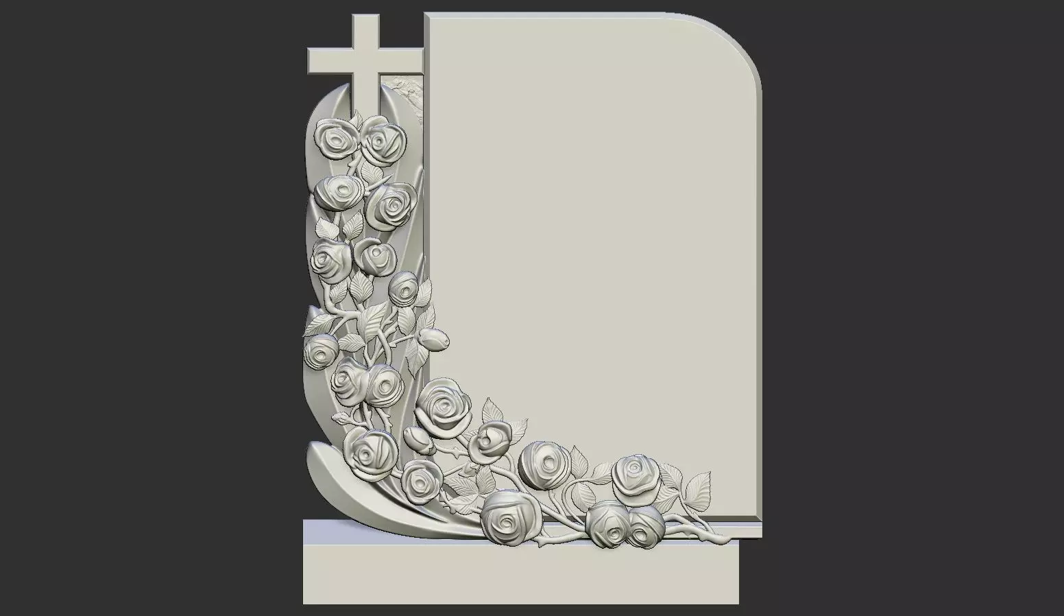 tombstone with cross 3D print model