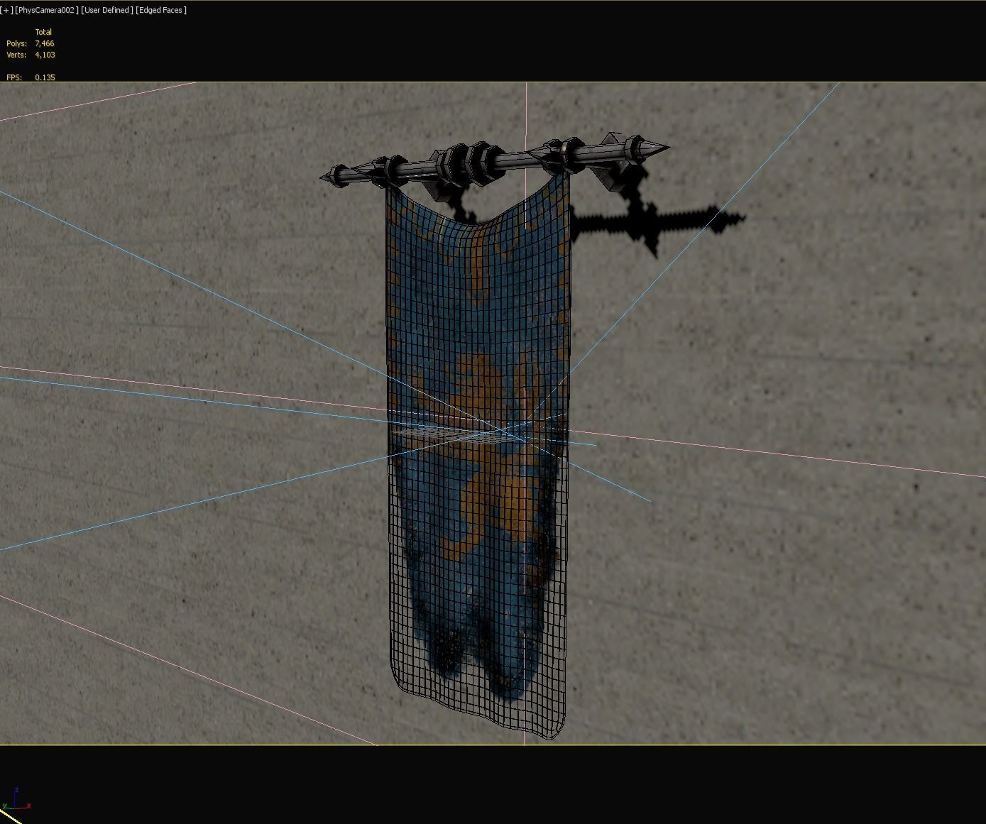 PBR European medieval flag 3D model_23