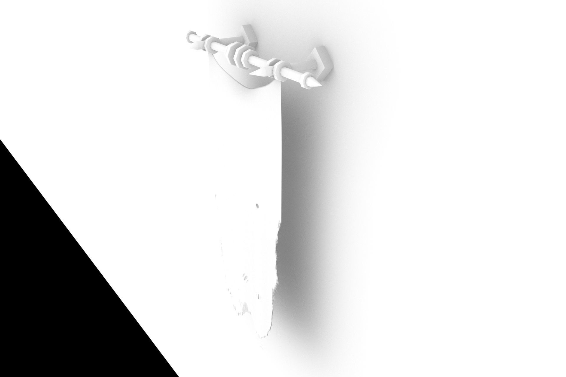 PBR European medieval flag 3D model_11