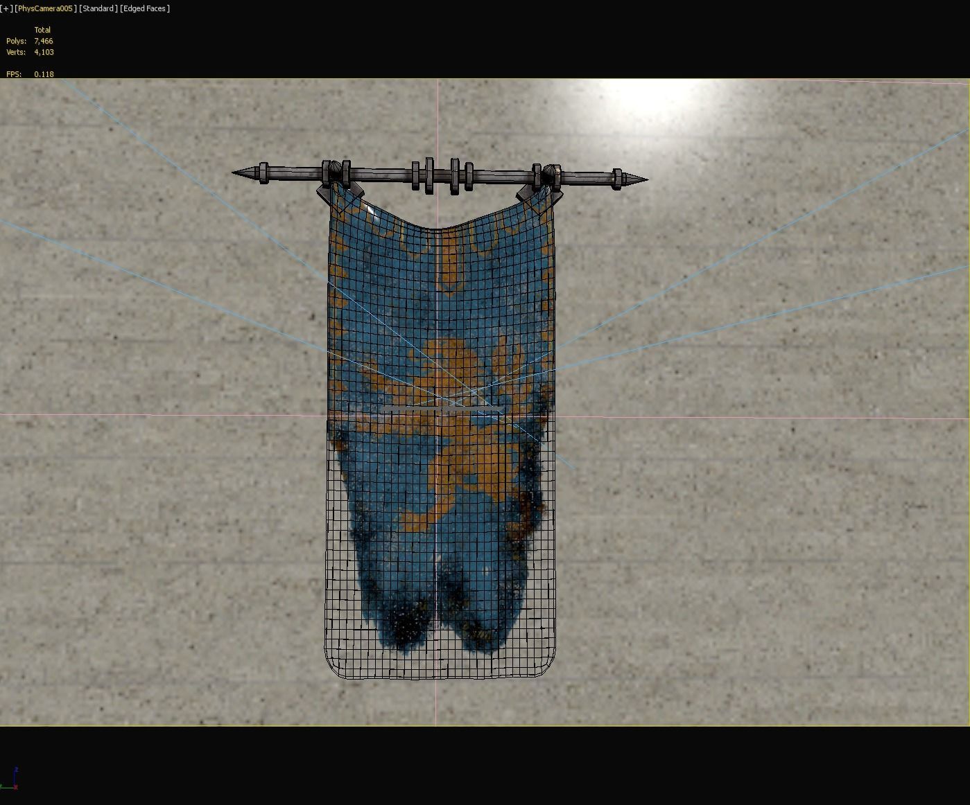 PBR European medieval flag 3D model_27